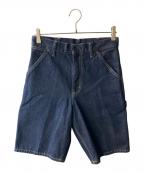 Carhartt WIPカーハート ワーク イン プログレス）の古着「Single Knee Short」｜インディゴ