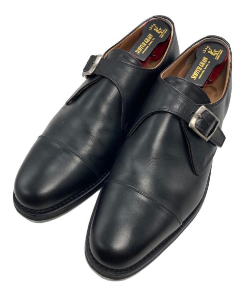 SCOTCH GRAIN（スコッチグレイン）SCOTCH GRAIN (スコッチグレイン) シングルモンクストラップシューズ ブラック サイズ:26cmの古着・服飾アイテム