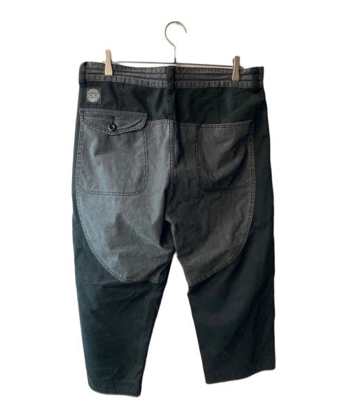 Porter Classic（ポータークラシック）Porter Classic (ポータークラシック) ソフトウェポンワイドパンツ グレー×ブラック サイズ:Ｍの古着・服飾アイテム