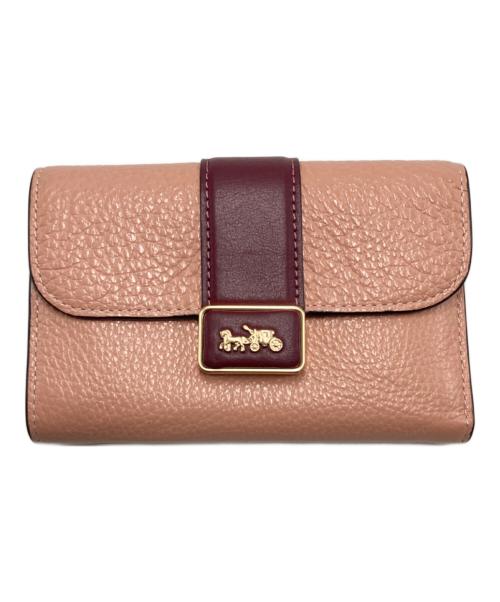 COACH（コーチ）COACH (コーチ) ミディアム グレース ウォレット ピンクの古着・服飾アイテム
