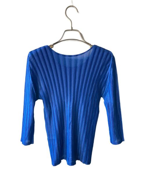 ISSEY MIYAKE（イッセイミヤケ）ISSEY MIYAKE (イッセイミヤケ) プリーツカットソー ブルー サイズ:3の古着・服飾アイテム