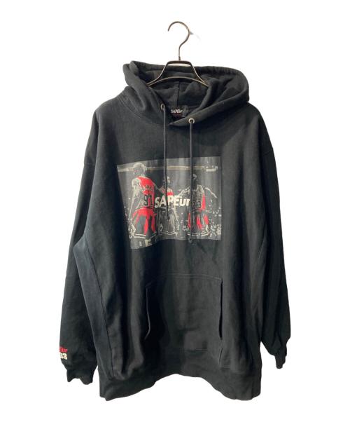 SAPEur（サプール）SAPEur (サプール) プリントパーカー ブラック サイズ:XXLの古着・服飾アイテム