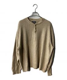 WOOLRICH（ウールリッチ）の古着「ヘンリーネックニット」｜ベージュ