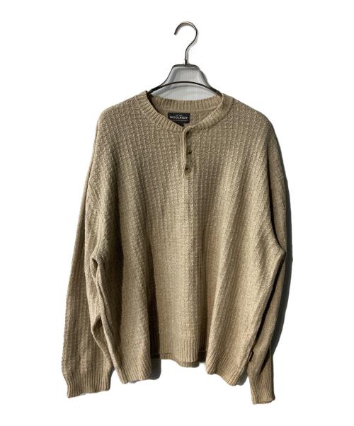 WOOLRICH（ウールリッチ）WOOLRICH (ウールリッチ) ヘンリーネックニット ベージュ サイズ:XLの古着・服飾アイテム
