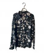 DANダン）の古着「Space Aloha Long Shirt」｜ブラック