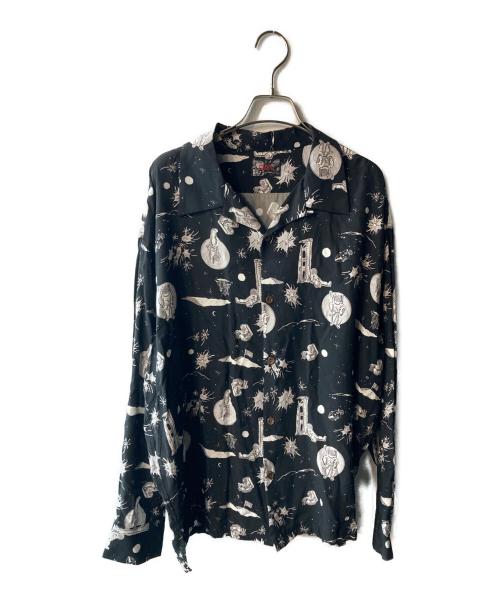 DAN（ダン）DAN (ダン) Space Aloha Long Shirt ブラック サイズ:Lの古着・服飾アイテム