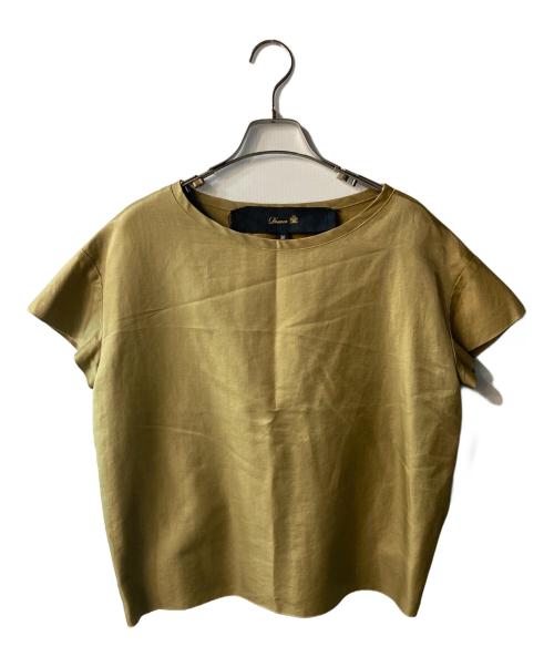 DRAWER（ドゥロワー）Drawer (ドゥロワー) コットンシルクカットソー ブラウン サイズ:36の古着・服飾アイテム