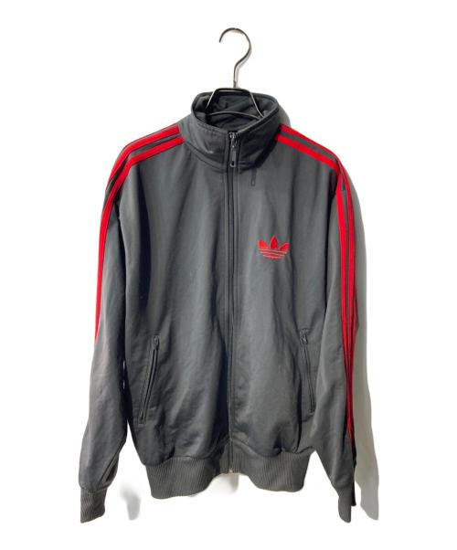 adidas（アディダス）adidas (アディダス) トラックジャケット グレー×レッド サイズ:Sの古着・服飾アイテム