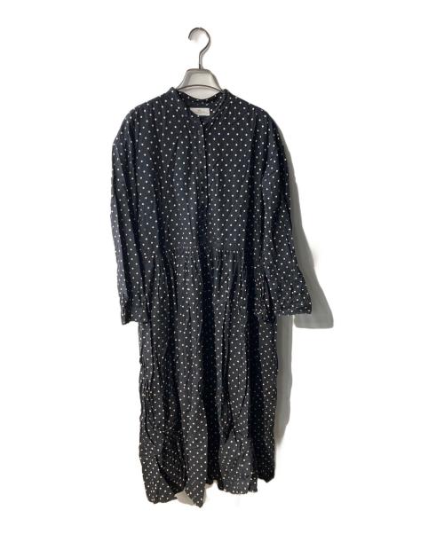 SOIL（ソイル）SOIL (ソイル) ドット柄ワンピース ブラック サイズ:Mの古着・服飾アイテム