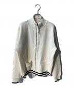 Matin Kimマーティン キム）の古着「SPELL POINT STRIPE KNIT CARDIGAN」｜ホワイト