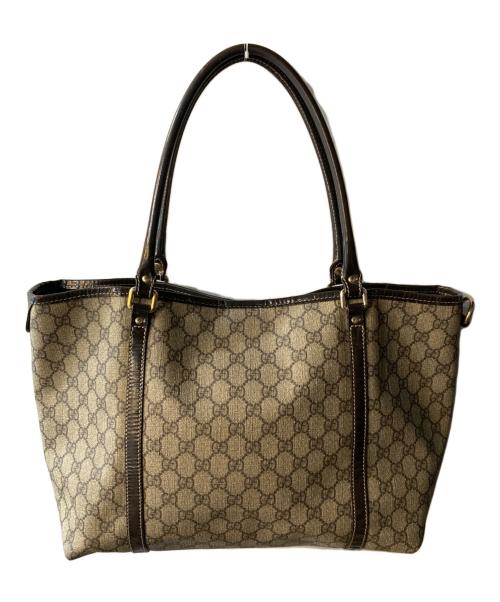 GUCCI（グッチ）GUCCI (グッチ) GGスプリームトートバッグ ブラウンの古着・服飾アイテム