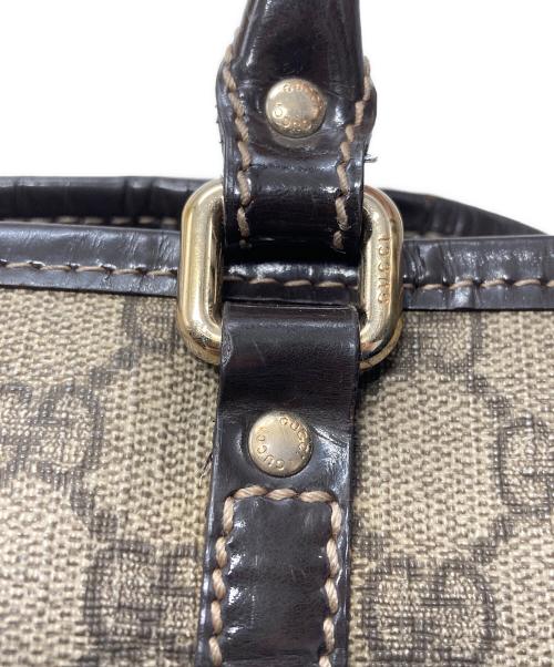 GUCCI（グッチ）GUCCI (グッチ) GGスプリームトートバッグ ブラウンの古着・服飾アイテム