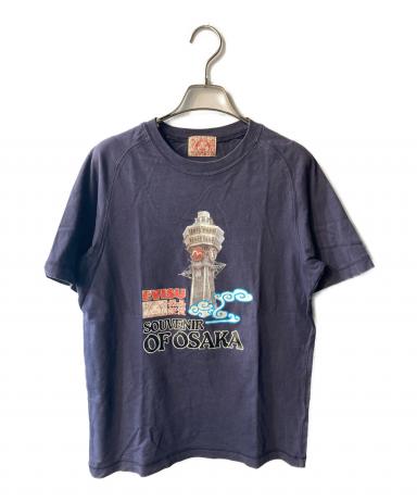 【希少】90s 初期タグ　EVIS EVISU エビス　Tシャツ　ナス紺 中古・古着通販】EVISU (エヴィス) Tシャツ ネイビー サイズ:サイズ