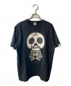 A BATHING APE BAPE BABY MILOア ベイシング エイプベイビーマイロ）の古着「スケルトンTシャツ」｜ブラック