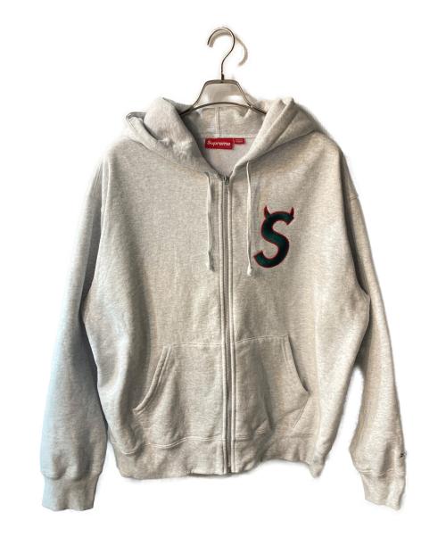 SUPREME（シュプリーム）Supreme (シュプリーム) 26SS Devil S Logo Zip Hooded  Sweatshirt グレー サイズ:Lの古着・服飾アイテム