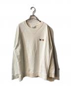 maison kitsuneメゾンキツネ）の古着「ダブルフォックスヘッド パッチ クラシック スウェットシャ」｜ホワイト