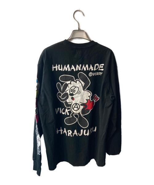 HUMAN MADE（ヒューマンメイド）HUMAN MADE (ヒューマンメイド) VERDY VICK LONG SLEEVE TEE ブラック サイズ:Lの古着・服飾アイテム