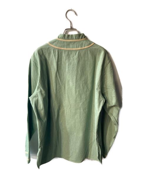 WEIRDO（ウィアード）WEIRDO (ウィアード) JUST LOOCKING-LS BASE BALL SHIRT グリーン サイズ:Lの古着・服飾アイテム