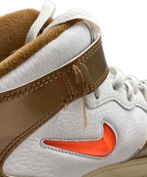 NIKE（ナイキ）NIKE (ナイキ) Air Force 1 Mid QS ミッドカットスニーカー ホワイト×ベージュ サイズ:26cmの古着・服飾アイテム