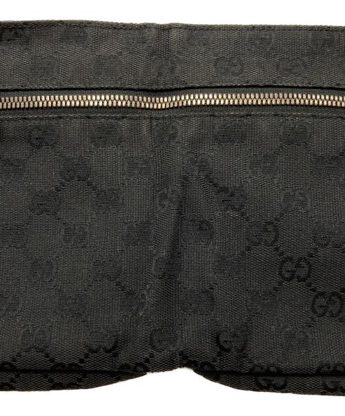 GUCCI（グッチ）GUCCI (グッチ) GGキャンバスウエストポーチ ブラックの古着・服飾アイテム