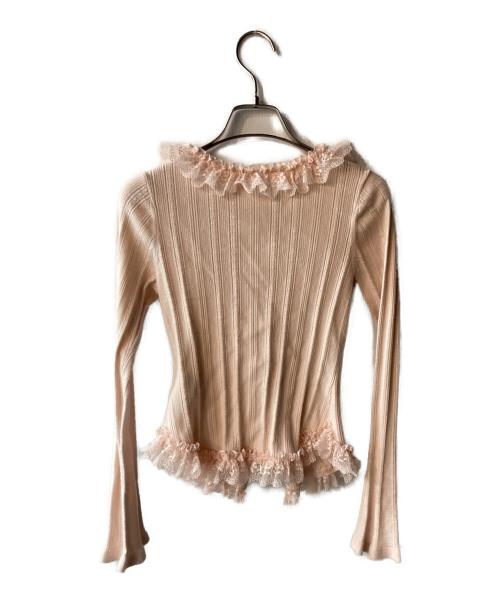 Snidel（スナイデル）Snidel (スナイデル) フリルニットプルオーバー ピンク ピンク サイズ:FREEの古着・服飾アイテム