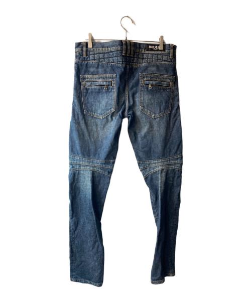 BALMAIN（バルマン）BALMAIN (バルマン) バイカーデニムパンツ インディゴ サイズ:FREEの古着・服飾アイテム