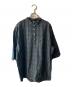 The DUFFER of ST.GEORGE（ザ ダファーオブセントジョージ）の古着「GARMENT DYED CHECK STAND COLLAR 3/4 SLEEVE SHIRT チェックシャツ」｜グリーン