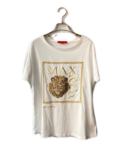 MAX&Co.（マックスアンドコー）MAX&Co. (マックスアンドコー) ライオン刺繍Tシャツ ホワイト サイズ:Sの古着・服飾アイテム