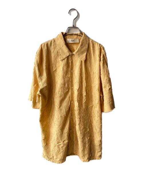 Sefr（セファ）Sefr (セファ) Suneham シワ加工シャツ イエロー サイズ:Ｍの古着・服飾アイテム