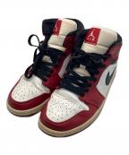 NIKEナイキ）の古着「AIR JORDAN 1 MID CHICAGO ミッドカットスニーカー」｜ホワイト×レッド
