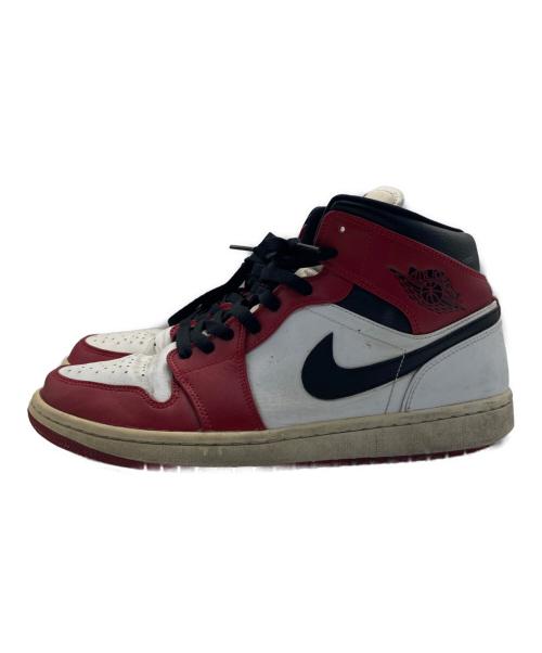 NIKE（ナイキ）NIKE (ナイキ) AIR JORDAN 1 MID CHICAGO ミッドカットスニーカー ホワイト×レッド サイズ:27.5の古着・服飾アイテム
