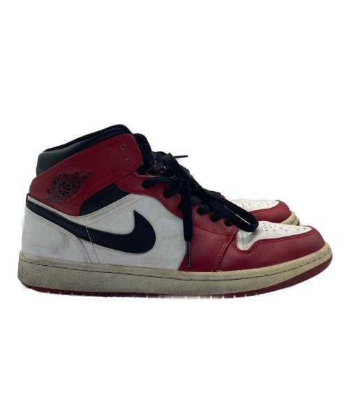 NIKE（ナイキ）NIKE (ナイキ) AIR JORDAN 1 MID CHICAGO ミッドカットスニーカー ホワイト×レッド サイズ:27.5の古着・服飾アイテム