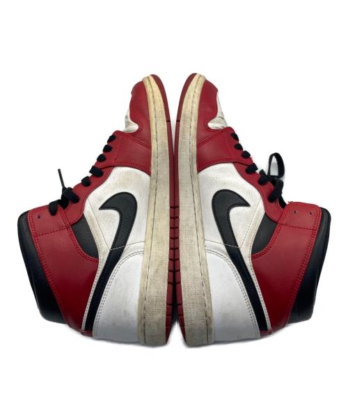 NIKE（ナイキ）NIKE (ナイキ) AIR JORDAN 1 MID CHICAGO ミッドカットスニーカー ホワイト×レッド サイズ:27.5の古着・服飾アイテム
