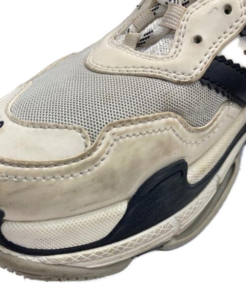 adidas（アディダス）adidas (アディダス) BALENCIAGA (バレンシアガ) Triple S コラボローカットスニーカー ホワイト×ブラック サイズ:27.5cmの古着・服飾アイテム