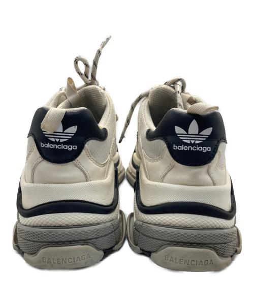 adidas（アディダス）adidas (アディダス) BALENCIAGA (バレンシアガ) Triple S コラボローカットスニーカー ホワイト×ブラック サイズ:27.5cmの古着・服飾アイテム