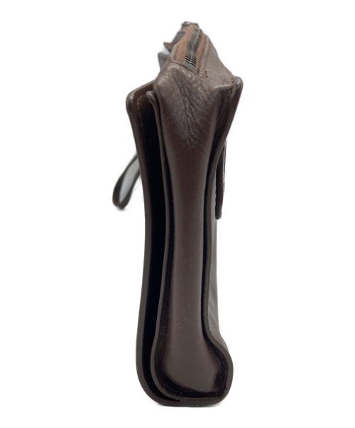 BOTTEGA VENETA（ボッテガベネタ）BOTTEGA VENETA (ボッテガベネタ) イントレチャートクラッチバッグ ブラウンの古着・服飾アイテム