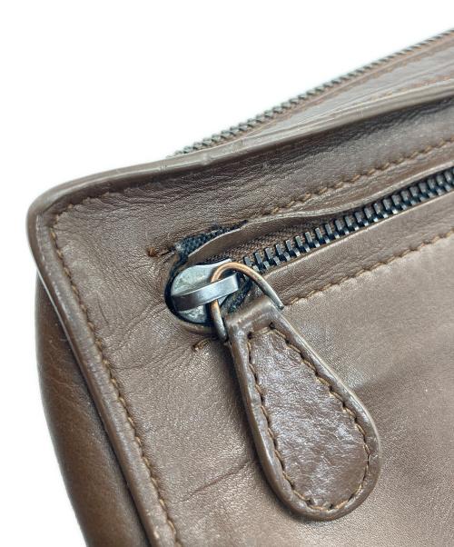 BOTTEGA VENETA（ボッテガベネタ）BOTTEGA VENETA (ボッテガベネタ) イントレチャートクラッチバッグ ブラウンの古着・服飾アイテム