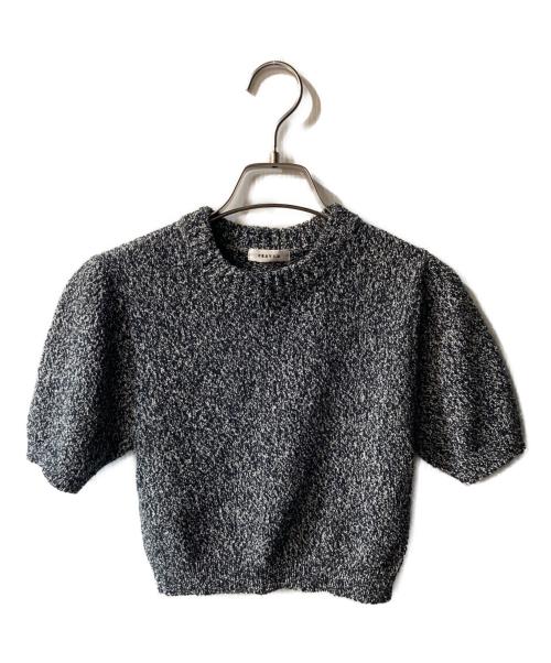 FRAY ID（フレイ アイディー）FRAY ID (フレイ アイディー) クロップドニットセットアップ ブラック サイズ:FREEの古着・服飾アイテム