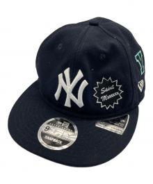 New Era×SAINT MICHAEL（ニューエラ×セントマイケル）の古着「SNAPBACK NY YANKEES CAP コラボベースボールキャップ」｜ネイビー