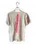 CHROME HEARTS (クロムハーツ) NEON PINK STRIPE LOGO T-shirt ポケットTシャツ ホワイト サイズ:XS：30000円
