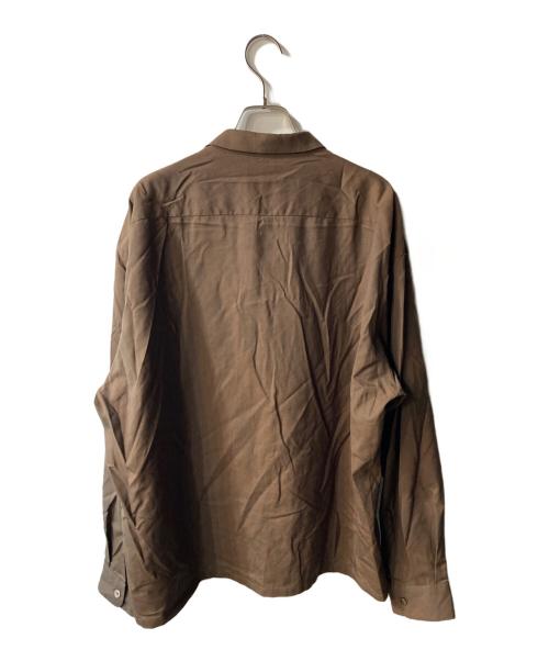 UNITED ARROWS & SONS（ユナイテッドアローズ＆サンズ）UNITED ARROWS & SONS (ユナイテッドアローズ＆サンズ) ロングスリーブウールシャツ ブラウン サイズ:Lの古着・服飾アイテム