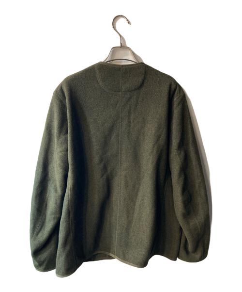 DANTON（ダントン）DANTON (ダントン) ノーカラーフリースジャケット カーキ サイズ:44の古着・服飾アイテム