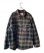 SUPREME×TRUE RELIGIONシュプリーム×トゥルー レリジョン）の古着「Quilted Lined Plaid Flannel Shirt」｜ブラウン