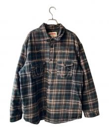SUPREME×TRUE RELIGION（シュプリーム×トゥルー レリジョン）の古着「Quilted Lined Plaid Flannel Shirt」｜ブラウン