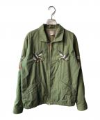 DELUXEデラックス）の古着「SOUVENIR JACKET ベトナムジャケット」｜グリーン
