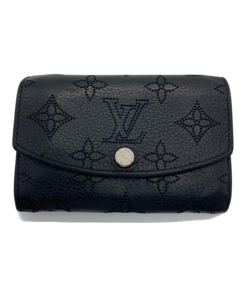 LOUIS VUITTON（ルイ ヴィトン）LOUIS VUITTON (ルイ ヴィトン) マヒナ  ポルトモネ アナエ 2つ折り財布 ブラックの古着・服飾アイテム