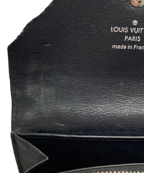 LOUIS VUITTON（ルイ ヴィトン）LOUIS VUITTON (ルイ ヴィトン) マヒナ  ポルトモネ アナエ 2つ折り財布 ブラックの古着・服飾アイテム