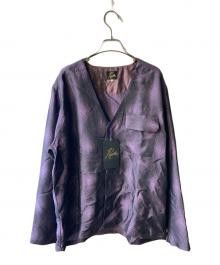 Needles（ニードルズ）の古着「23SS V Neck Shirts レーヨンシャツ」｜パープル
