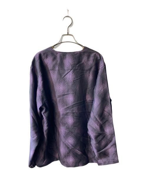 Needles（ニードルズ）Needles (ニードルズ) 23SS V Neck Shirts レーヨンシャツ パープル サイズ:Ｍ 未使用品の古着・服飾アイテム