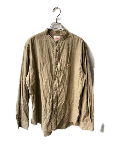 DANTON（ダントン）DANTON (ダントン) BAND COLLAR SHIRT L/S シャツ ブラウン サイズ:40の古着・服飾アイテム
